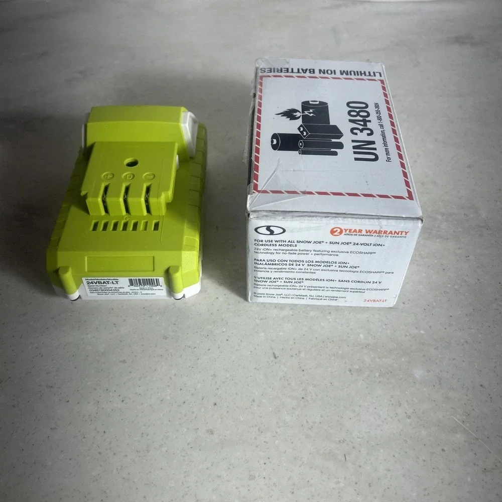 Snow + Sun Joe 24VBAT-LT Pro Lithium-Ion Battery 24 Volt | 2.5-Ah (Open Box)